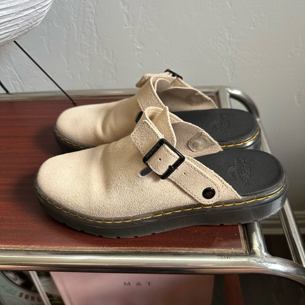 Dr. Martens CARLSON SUEDE CASUAL SLINGBACK MULES - Sand Color